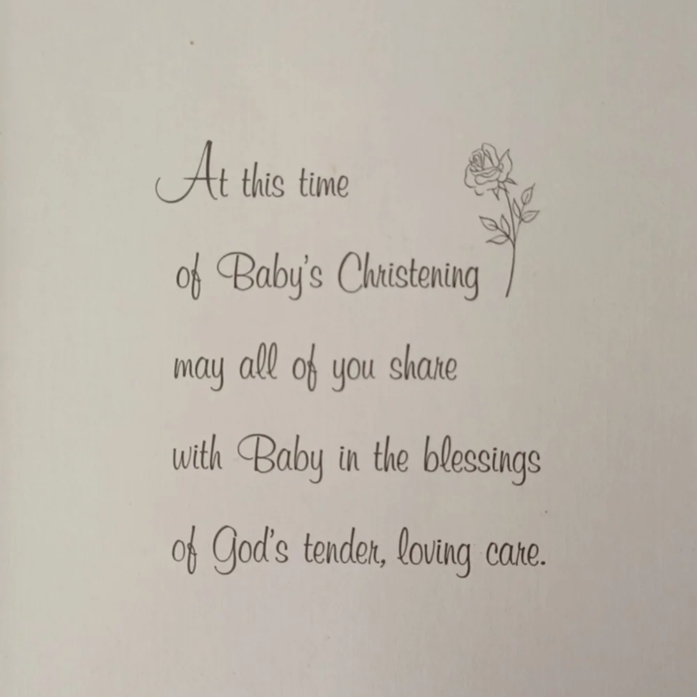 Vintage Baby Christening Baptism Greeting Card